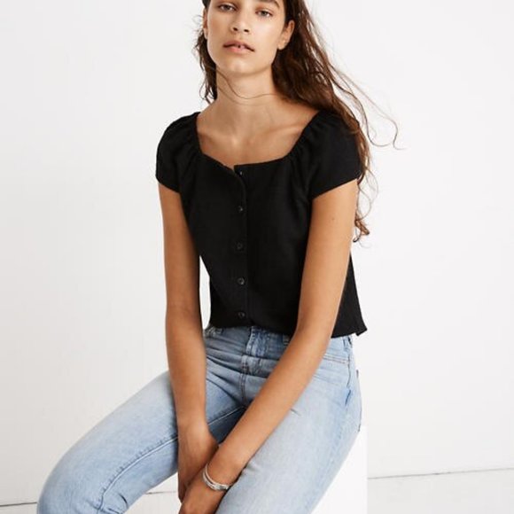 Madewell Tops - Madewell Texture & Thread Button-Front Top